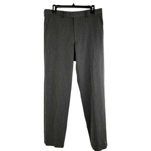 TOMMY HILFIGER Men's Sz 32 x 32 Solid Gray Classic Fit Dress Pants Trousers